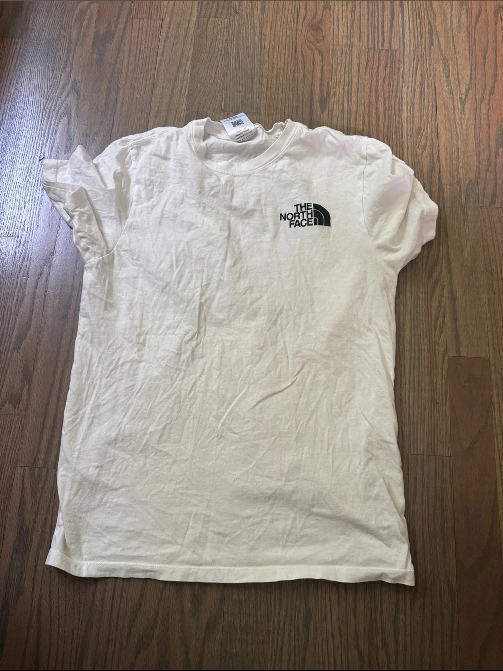 The North Face Men’s White Short-Sleeve Logo Tee with Black Graphic